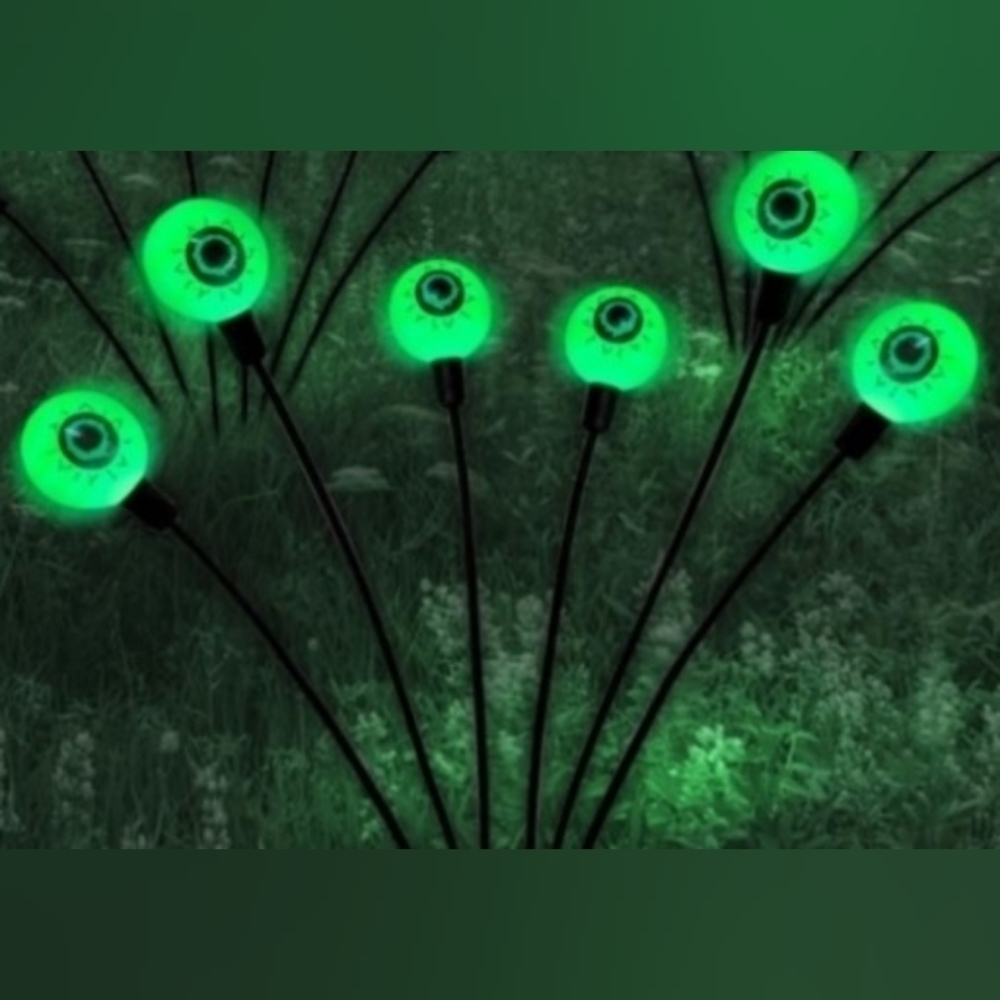 Boutique Solar Halloween Eyeball Lights - Matching Pair (2 Sets) (NWT)